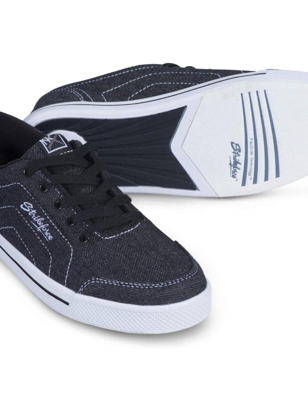 Strikeforce Laguna Black/Denim Women's Bowling Shoe with FlexSlide Technology fo
